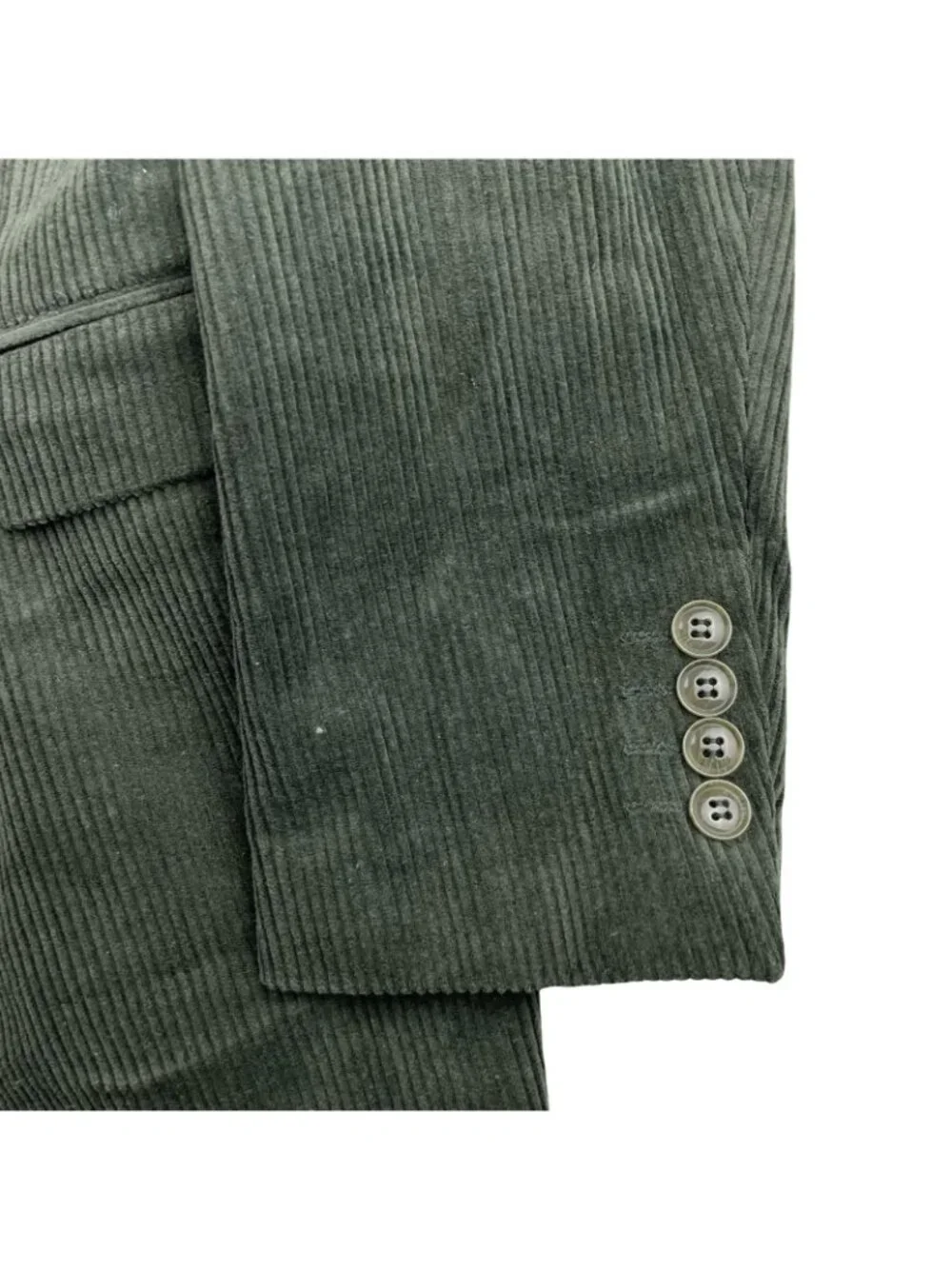 Alain Dupetit Men's Corduroy Double Breasted Suit Green • 44R US | 38x28